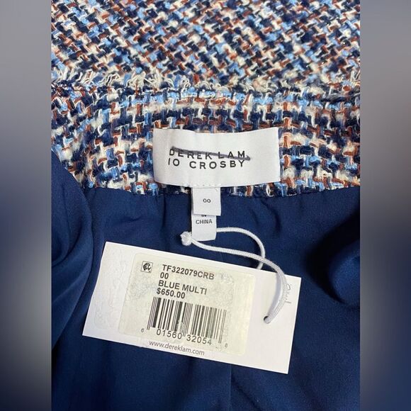 Derek Lam 10 Crosby Elizabeth Tweed Peplum Jacket size 00 - Picture 12 of 13